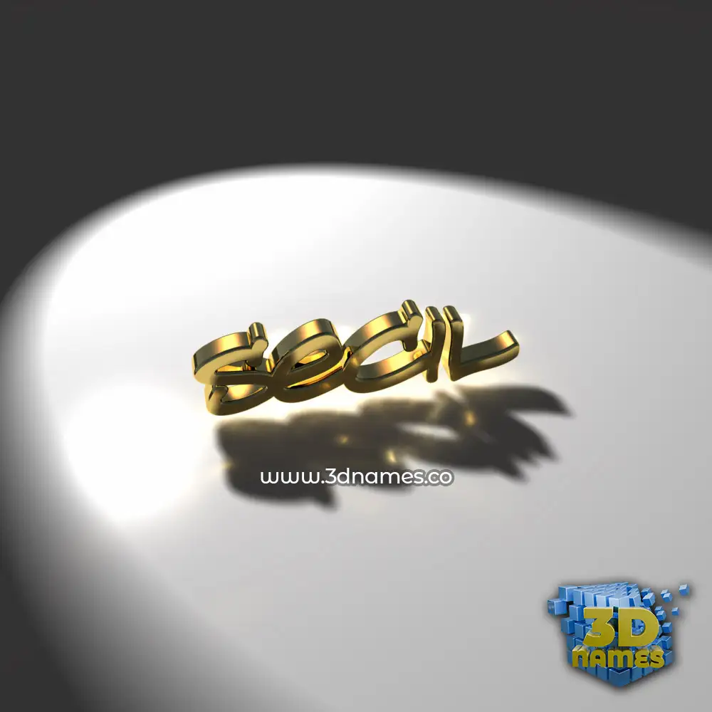 secil in Gold Shine style - 3D name wallpaper