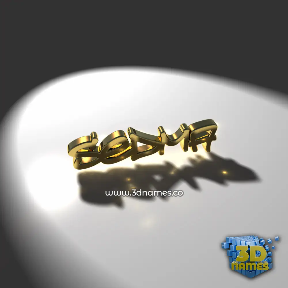 sedma in Gold Shine style - 3D name wallpaper