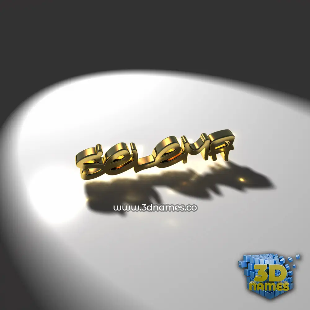 selema in Gold Shine style - 3D name wallpaper