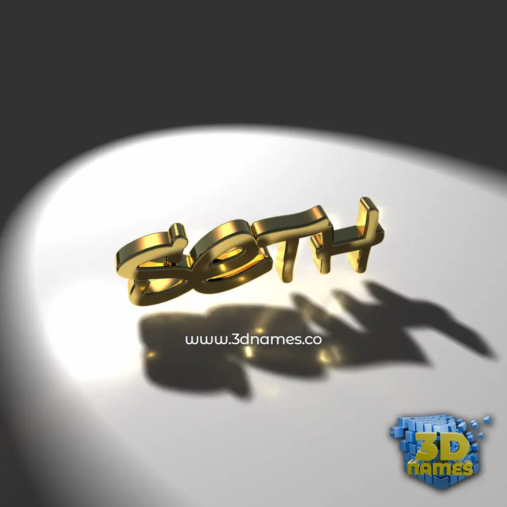 seth in Gold Shine style - 3D name wallpaper
