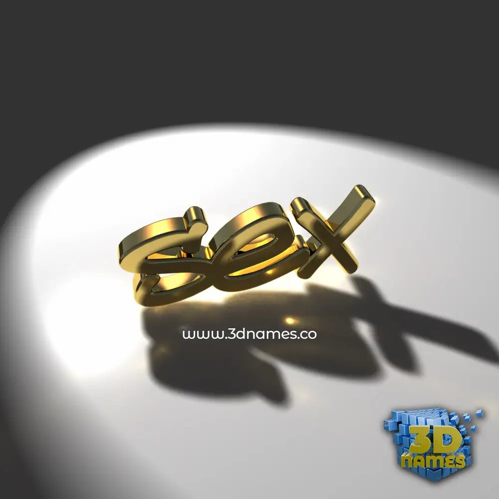 sex in Gold Shine style - 3D name wallpaper