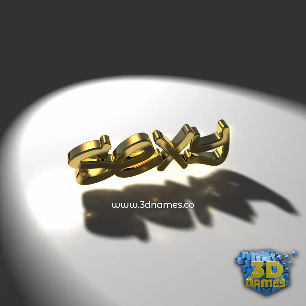 sexy in Gold Shine style - 3D name wallpaper