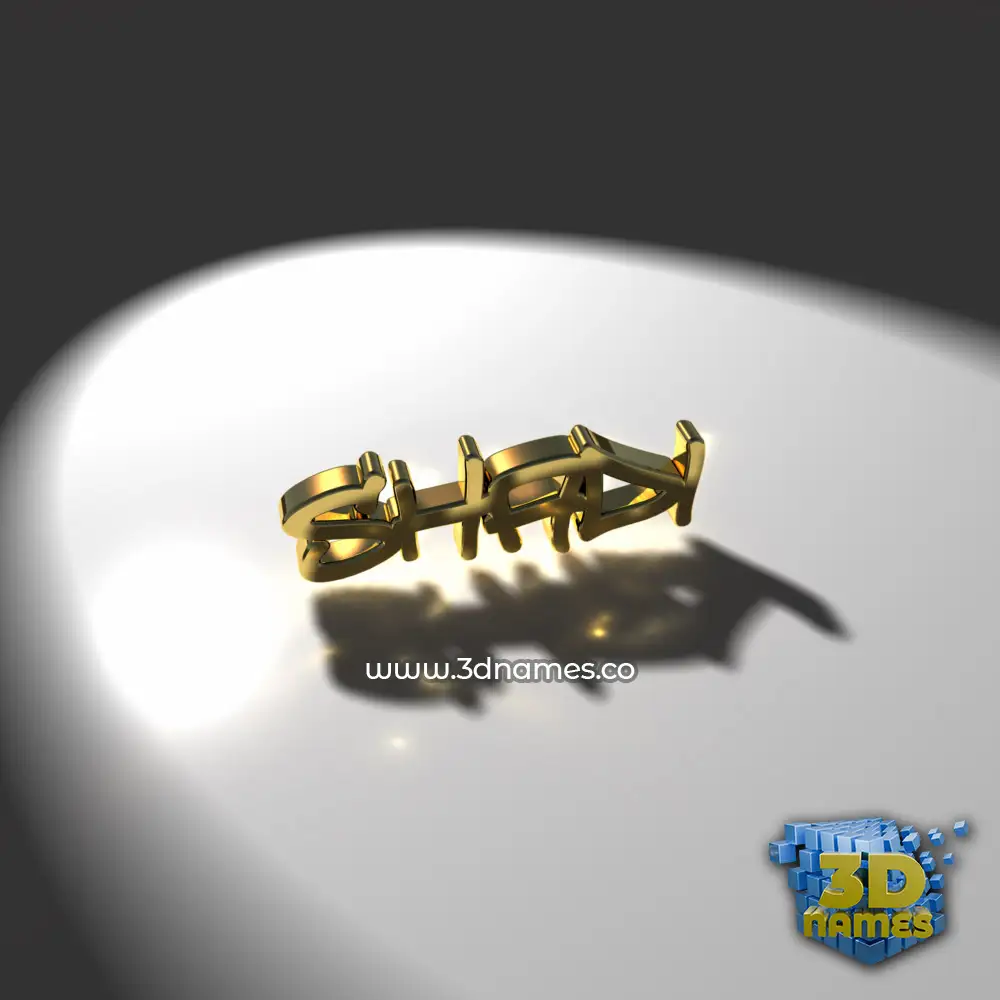 shadi in Gold Shine style - 3D name wallpaper