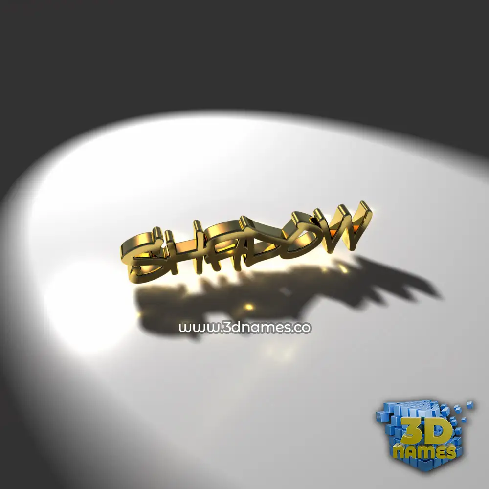 shadow in Gold Shine style - 3D name wallpaper