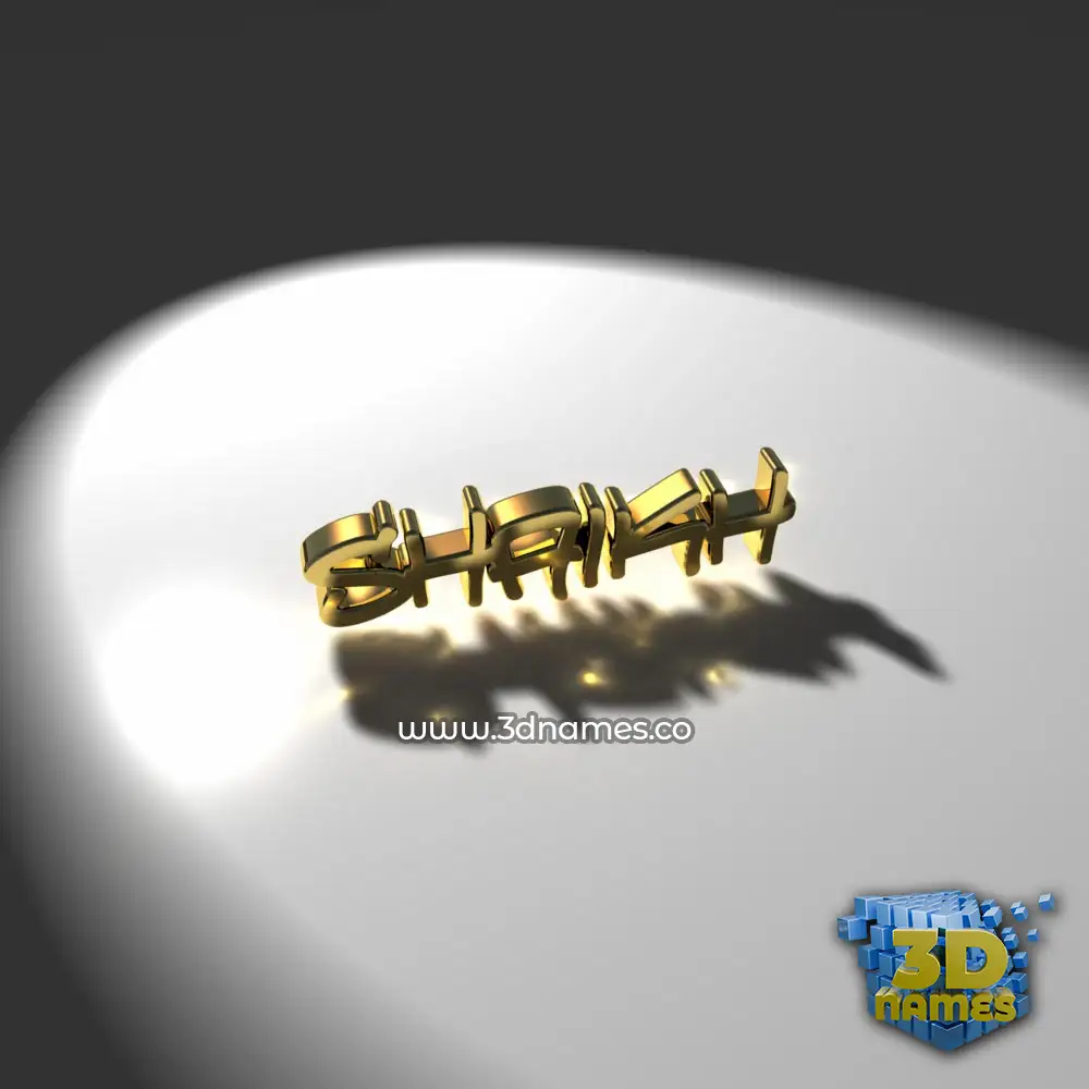 shaikh in Gold Shine style - 3D name wallpaper