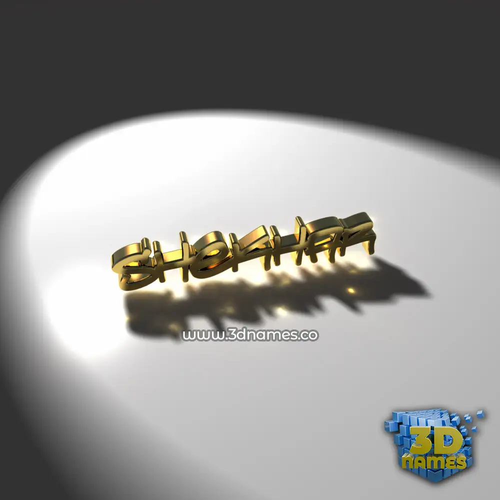 shekhar in Gold Shine style - 3D name wallpaper