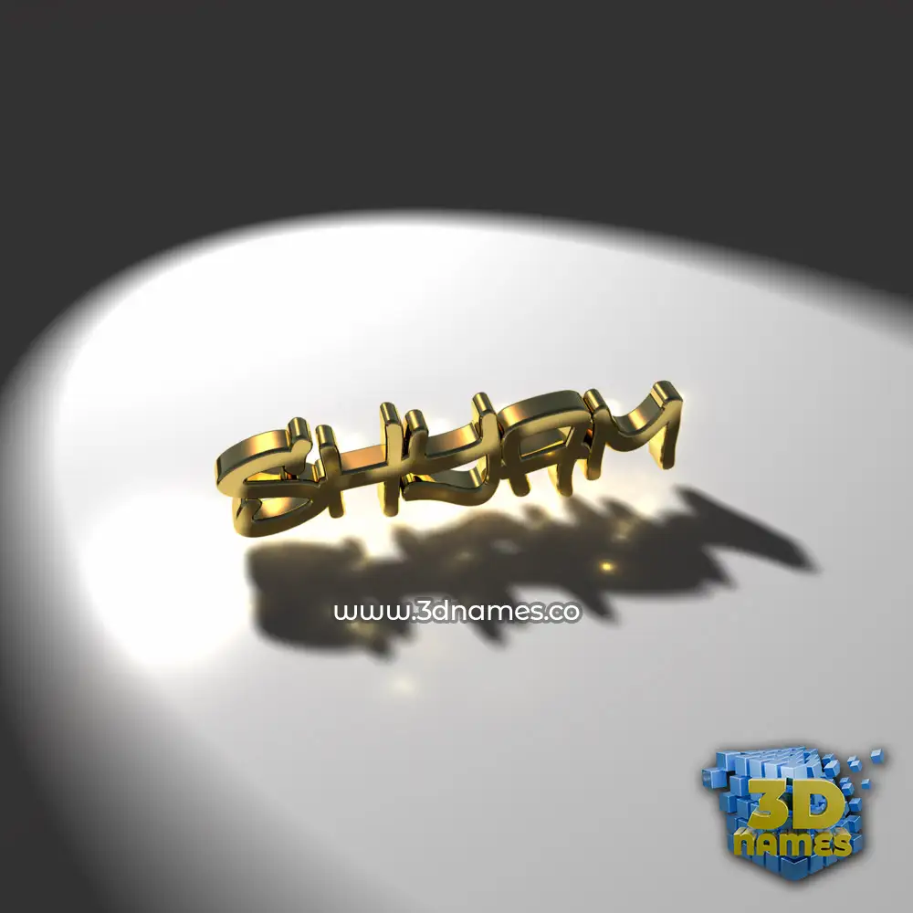 shyam in Gold Shine style - 3D name wallpaper
