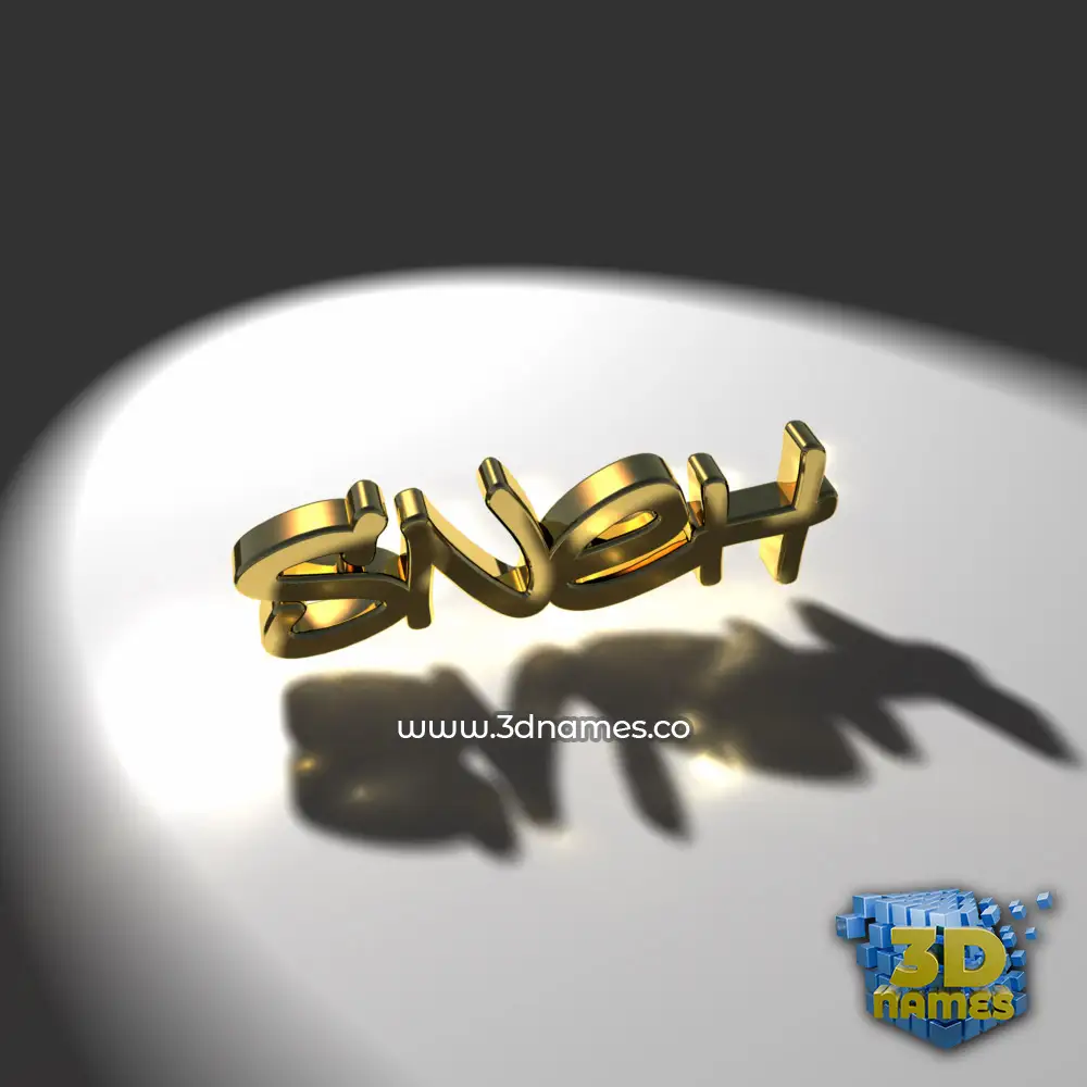 sneh in Gold Shine style - 3D name wallpaper