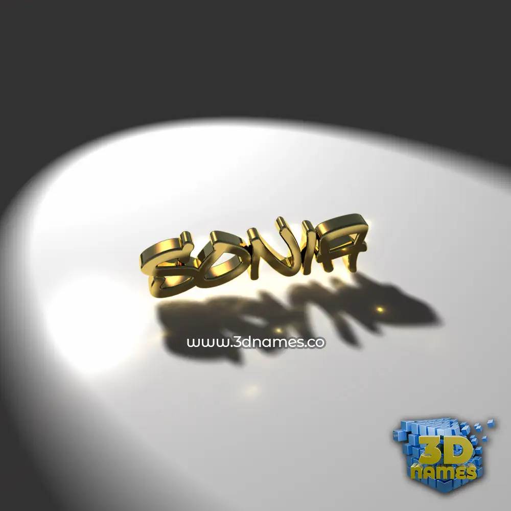 sonia in Gold Shine style - 3D name wallpaper