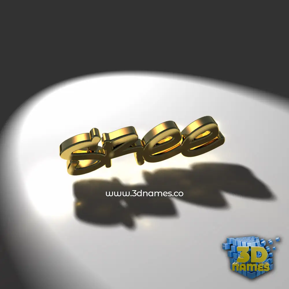 sree in Gold Shine style - 3D name wallpaper