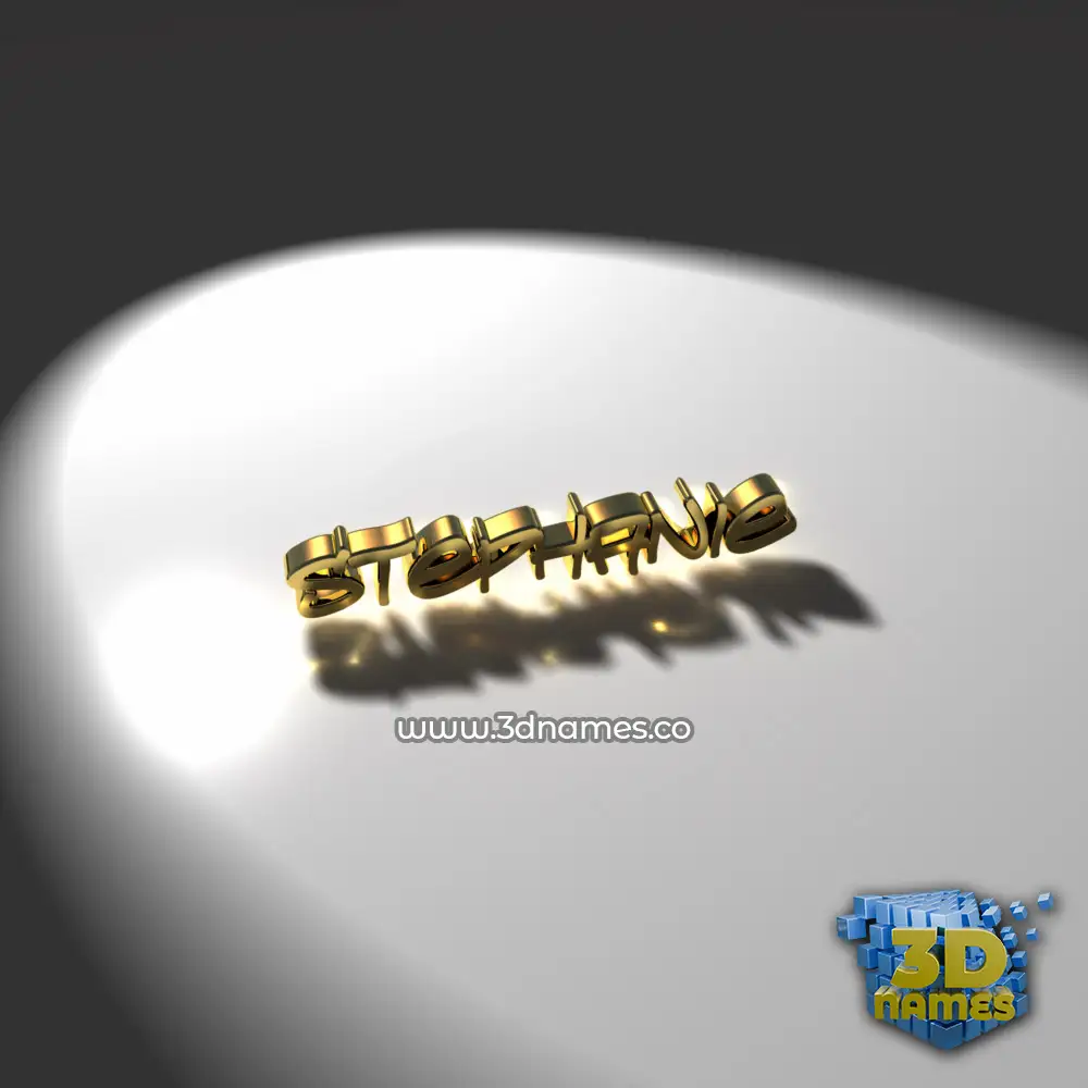 stephanie in Gold Shine style - 3D name wallpaper