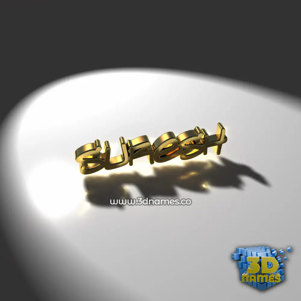 suresh in Gold Shine style - 3D name wallpaper