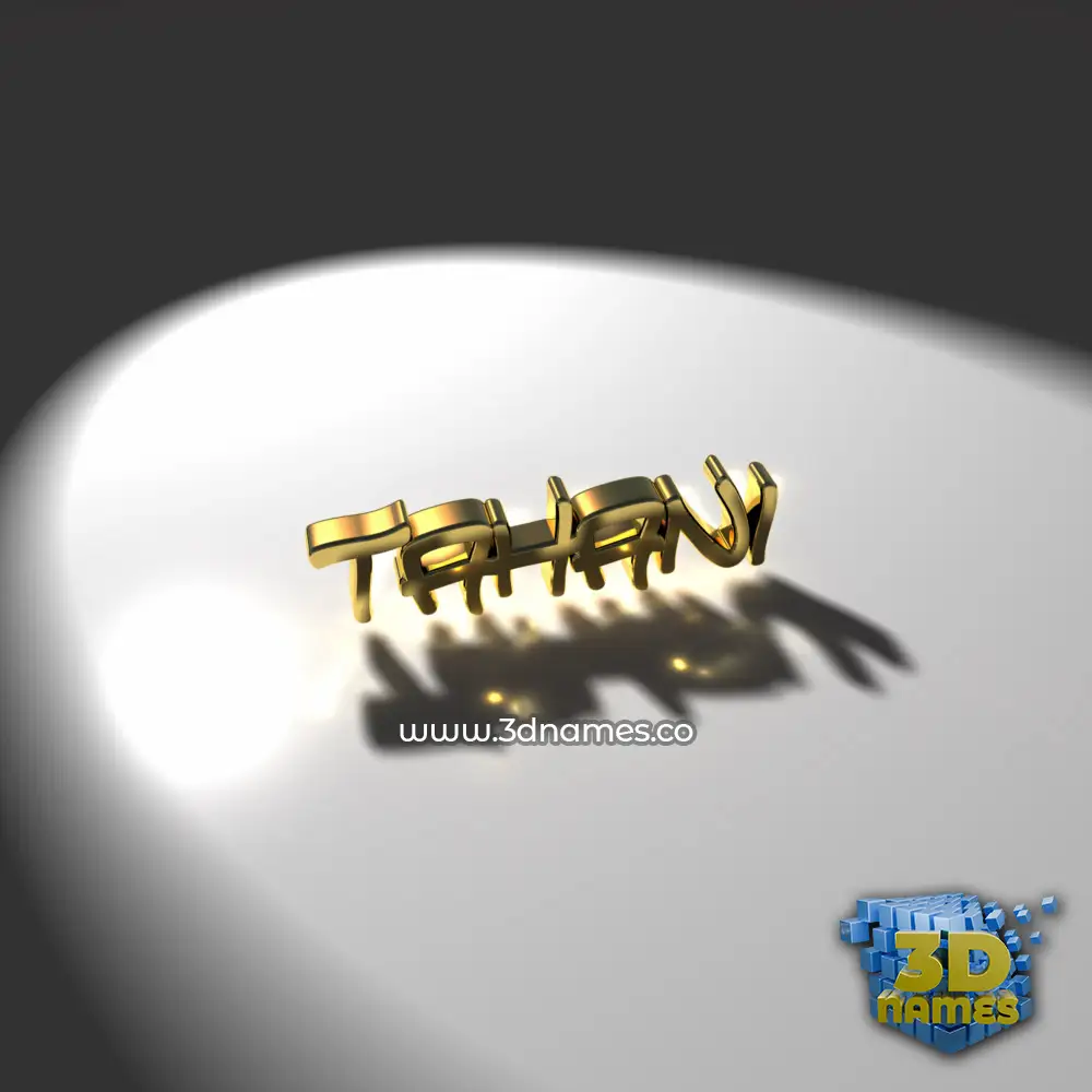 tahani in Gold Shine style - 3D name wallpaper