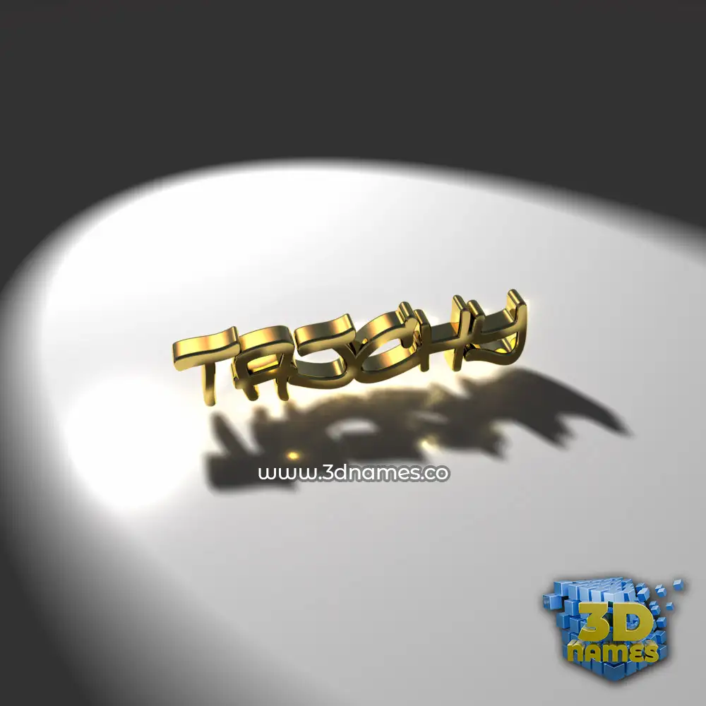 tajchy in Gold Shine style - 3D name wallpaper