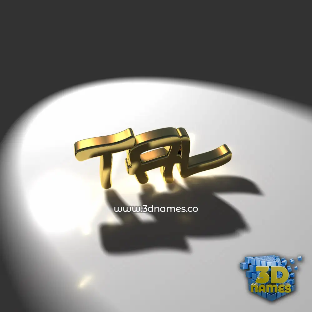 tal in Gold Shine style - 3D name wallpaper