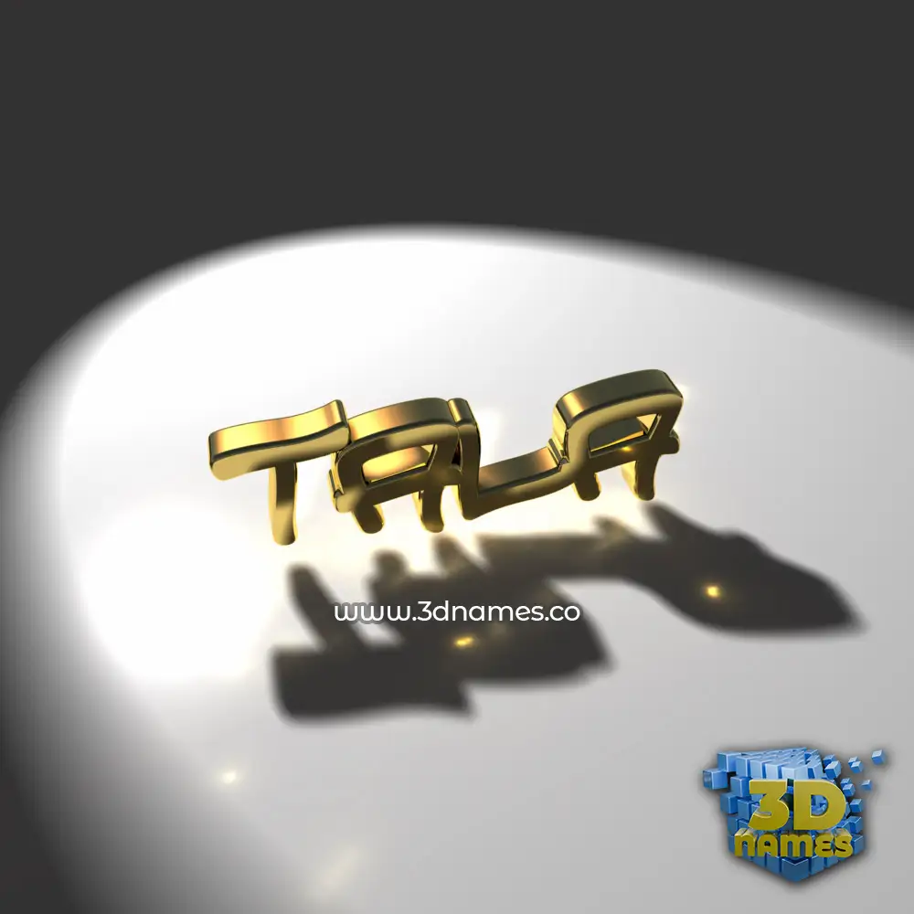 tala in Gold Shine style - 3D name wallpaper