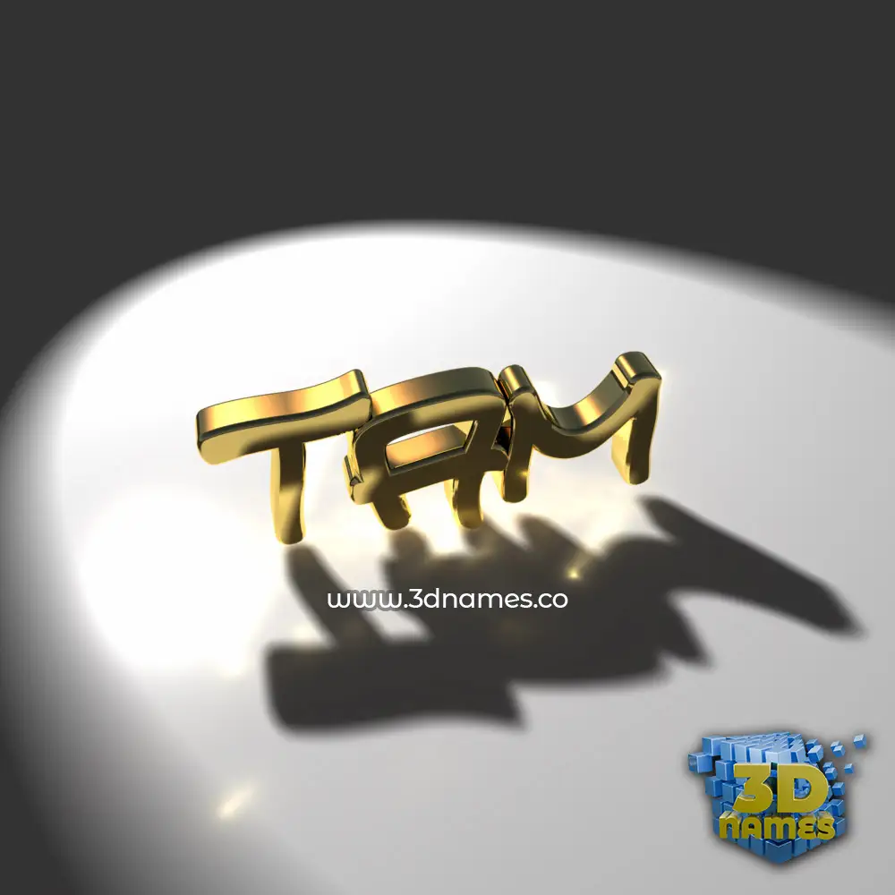 tam in Gold Shine style - 3D name wallpaper