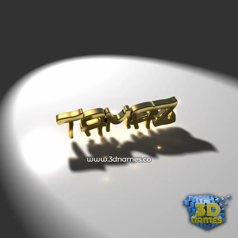 tamaz in Gold Shine style - 3D name wallpaper
