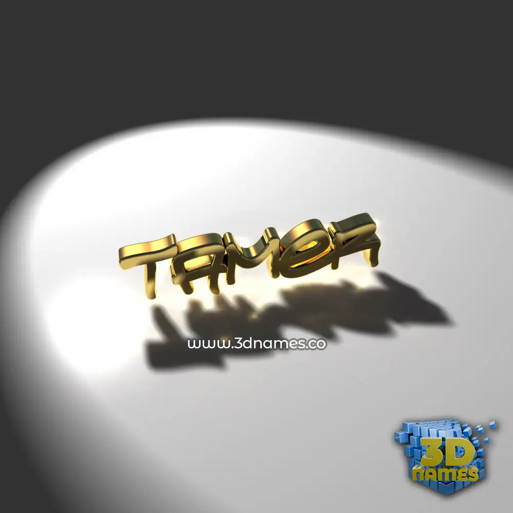 tamer in Gold Shine style - 3D name wallpaper