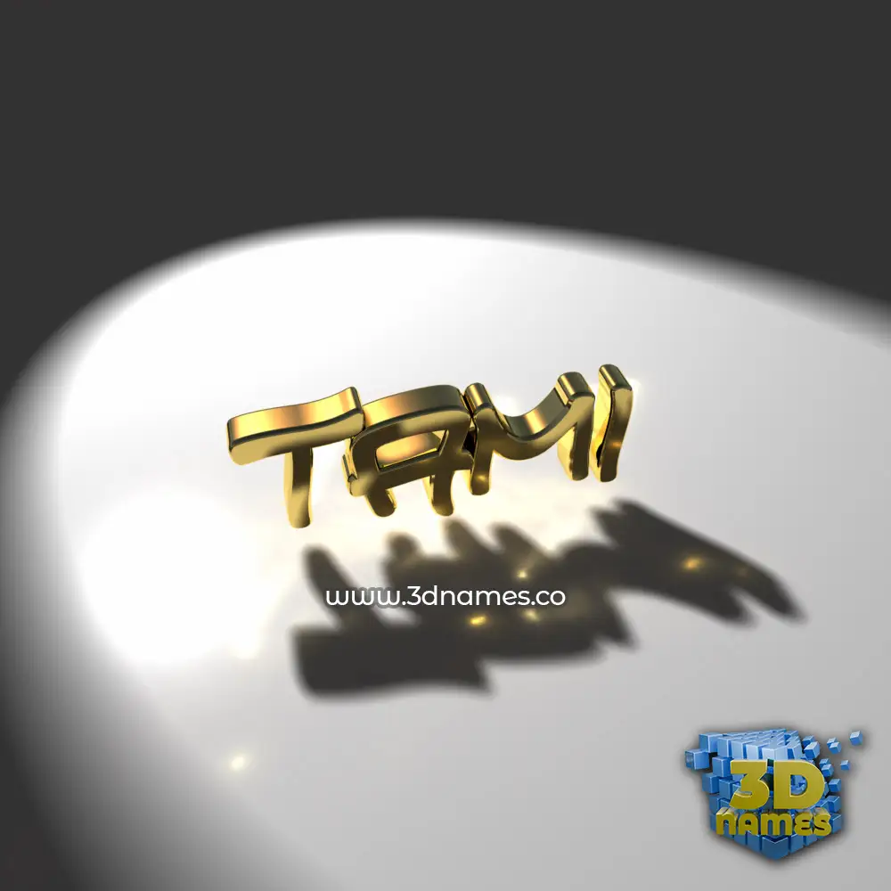 tami in Gold Shine style - 3D name wallpaper