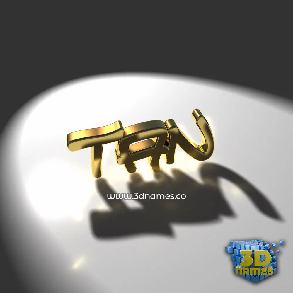 tan in Gold Shine style - 3D name wallpaper