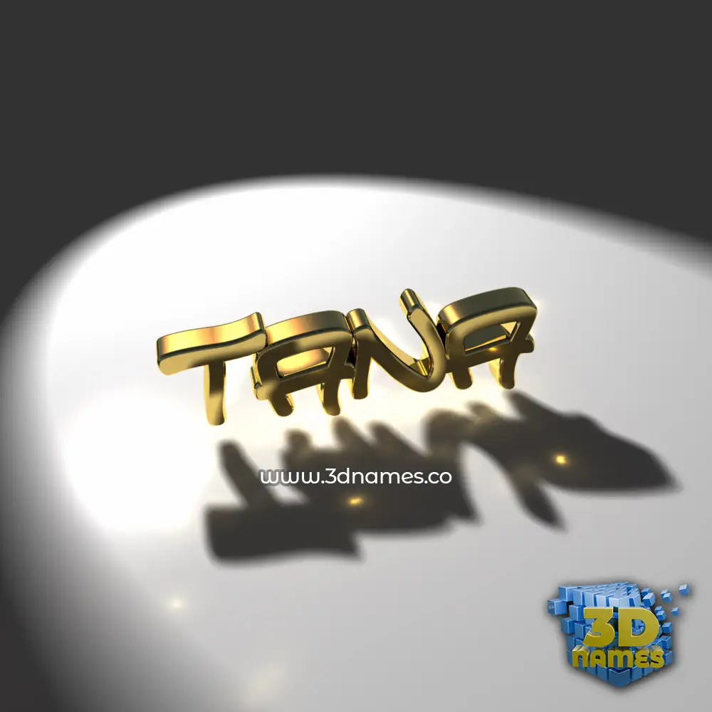tana in Gold Shine style - 3D name wallpaper