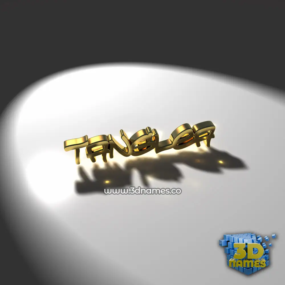 tanglea in Gold Shine style - 3D name wallpaper