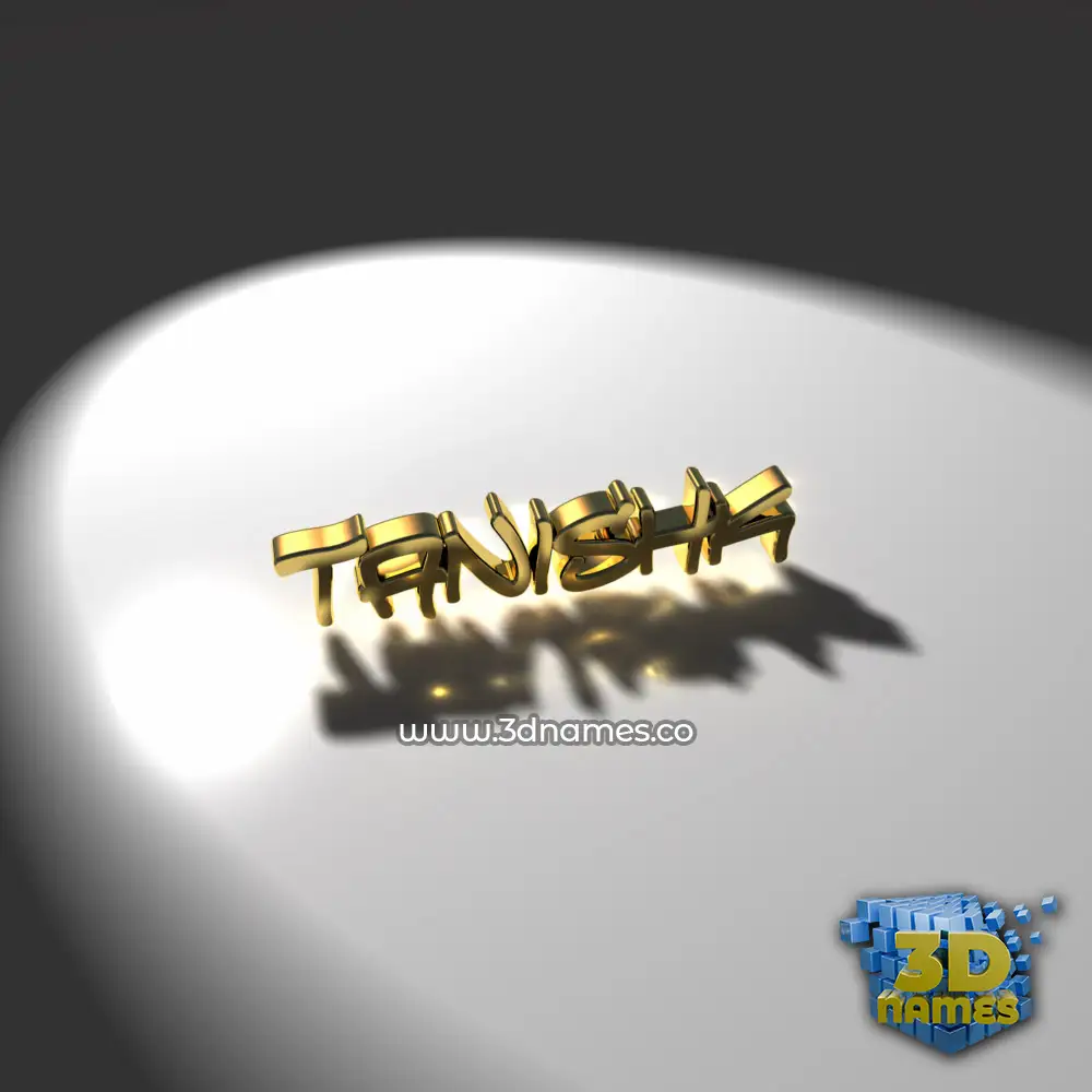 tanishk in Gold Shine style - 3D name wallpaper