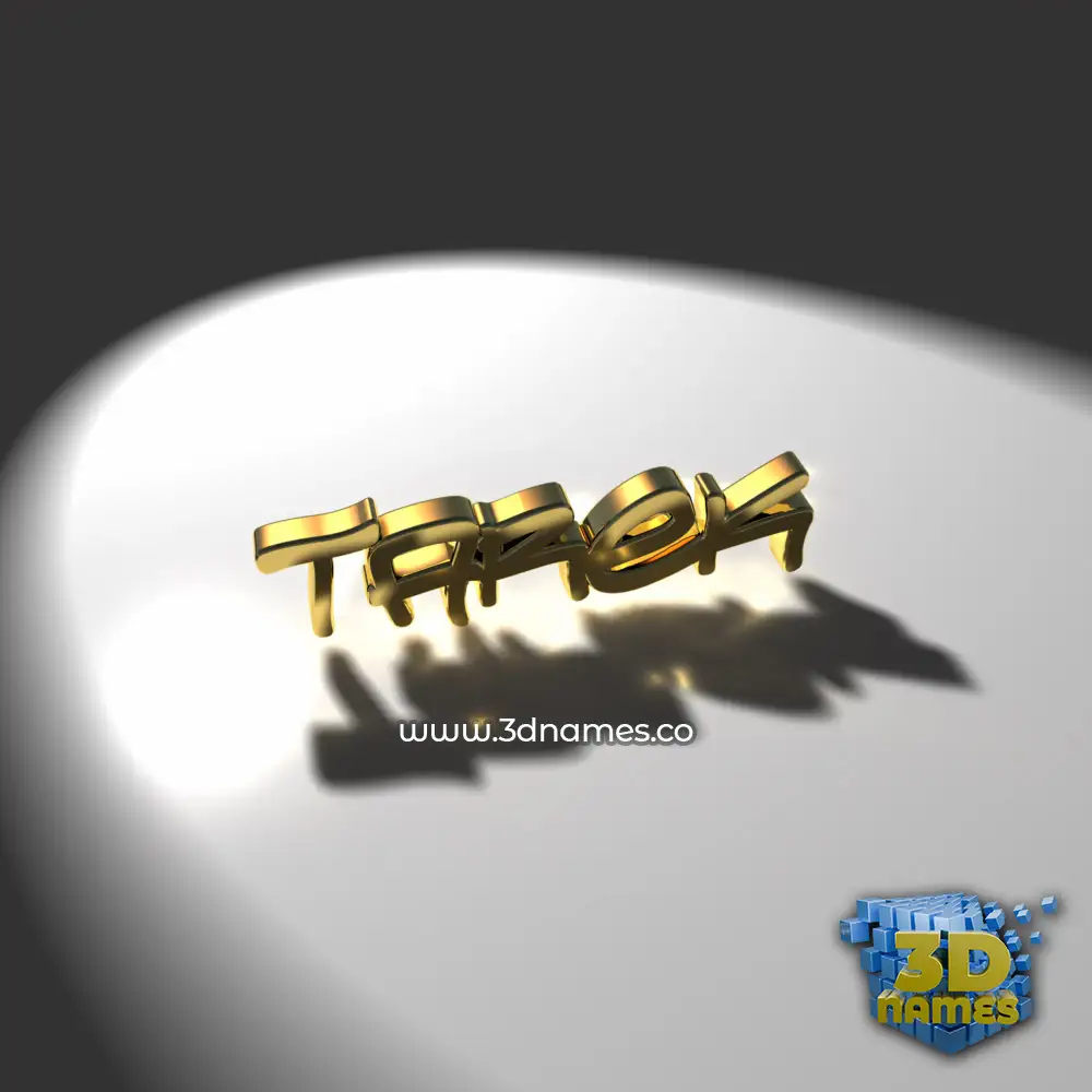 tarek in Gold Shine style - 3D name wallpaper