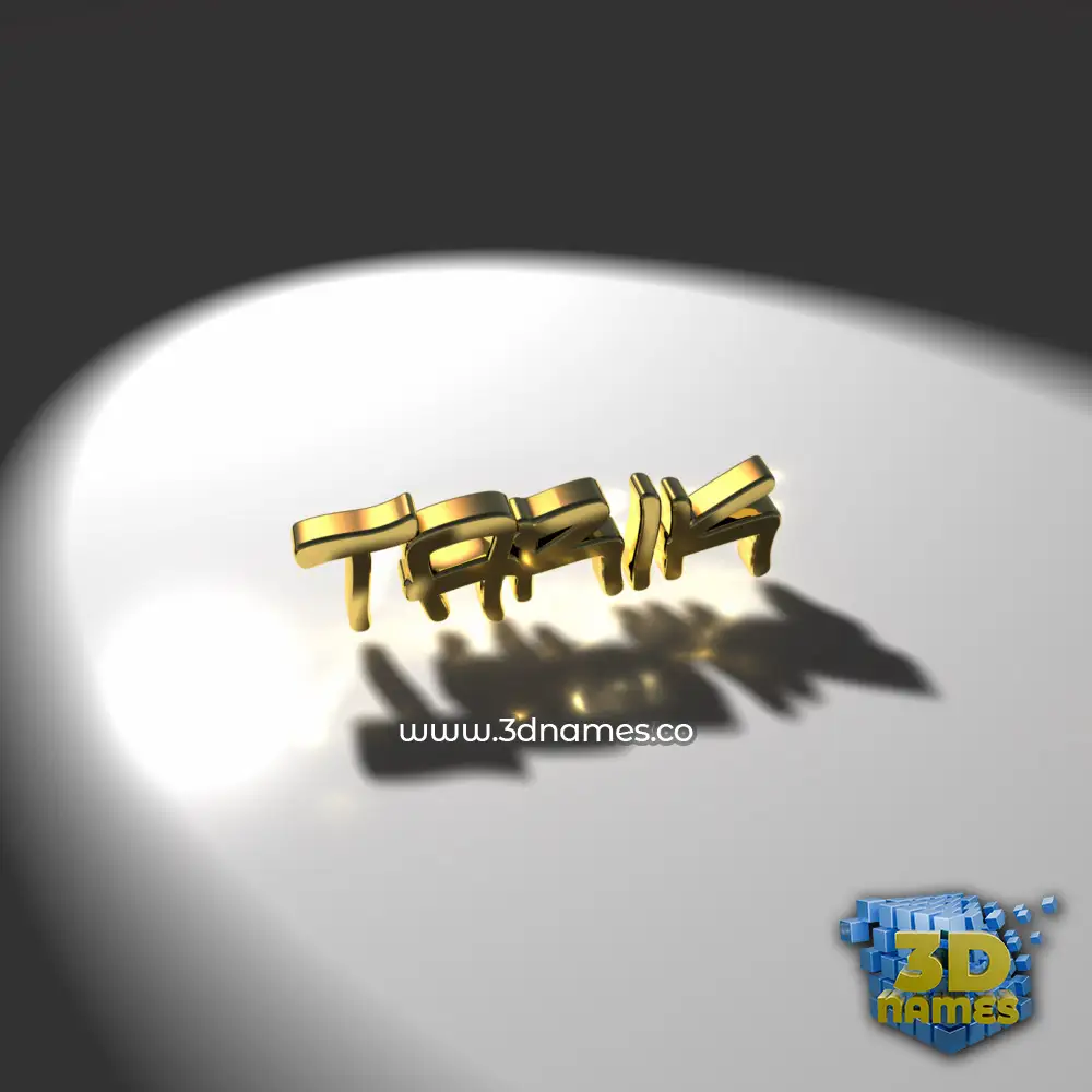 tarik in Gold Shine style - 3D name wallpaper
