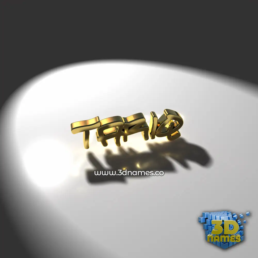 tariq in Gold Shine style - 3D name wallpaper