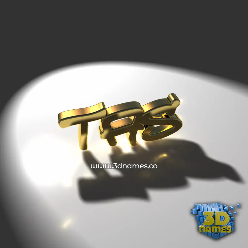 tas in Gold Shine style - 3D name wallpaper