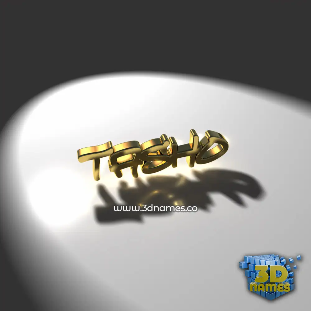 tasho in Gold Shine style - 3D name wallpaper