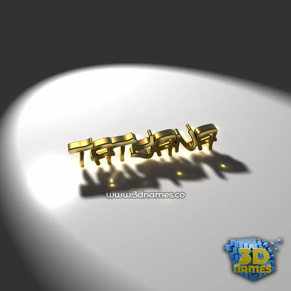 tatyana in Gold Shine style - 3D name wallpaper