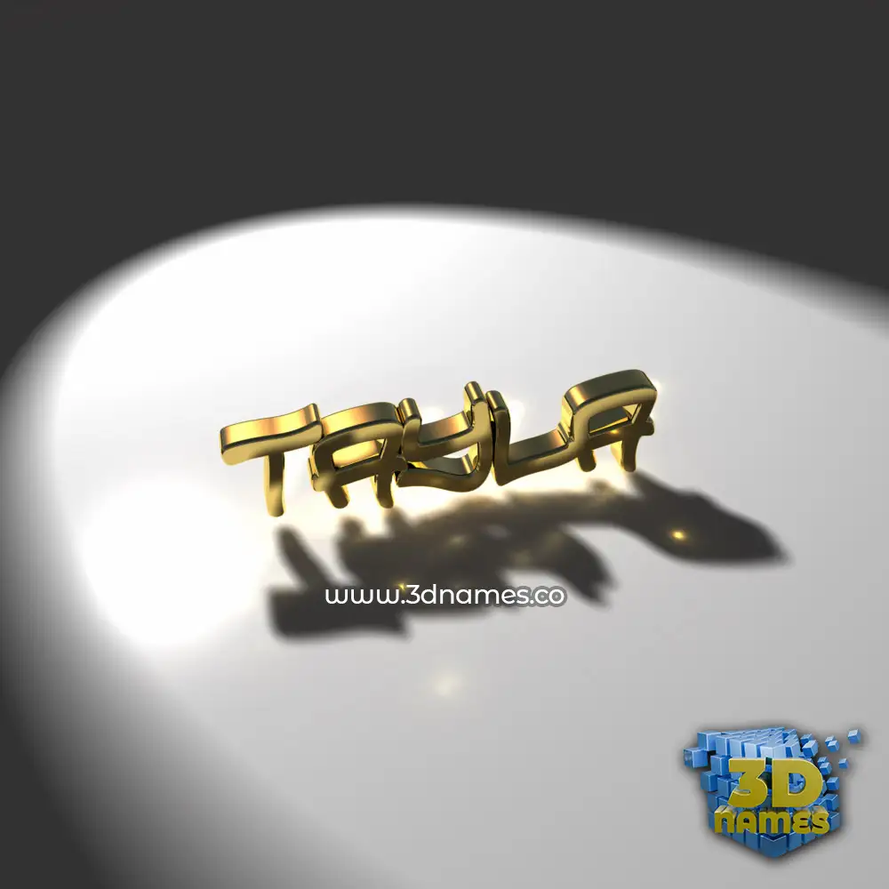 tayla in Gold Shine style - 3D name wallpaper