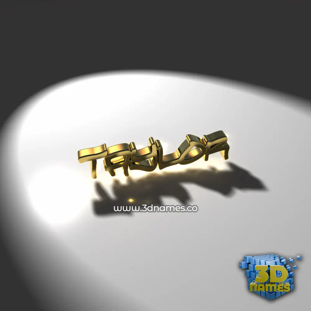 taylor in Gold Shine style - 3D name wallpaper