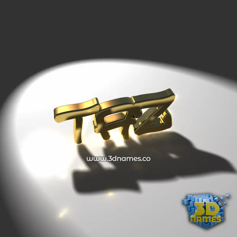 taz in Gold Shine style - 3D name wallpaper