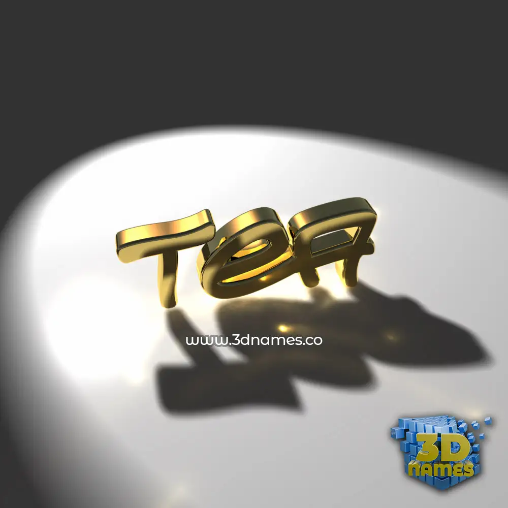 tea in Gold Shine style - 3D name wallpaper