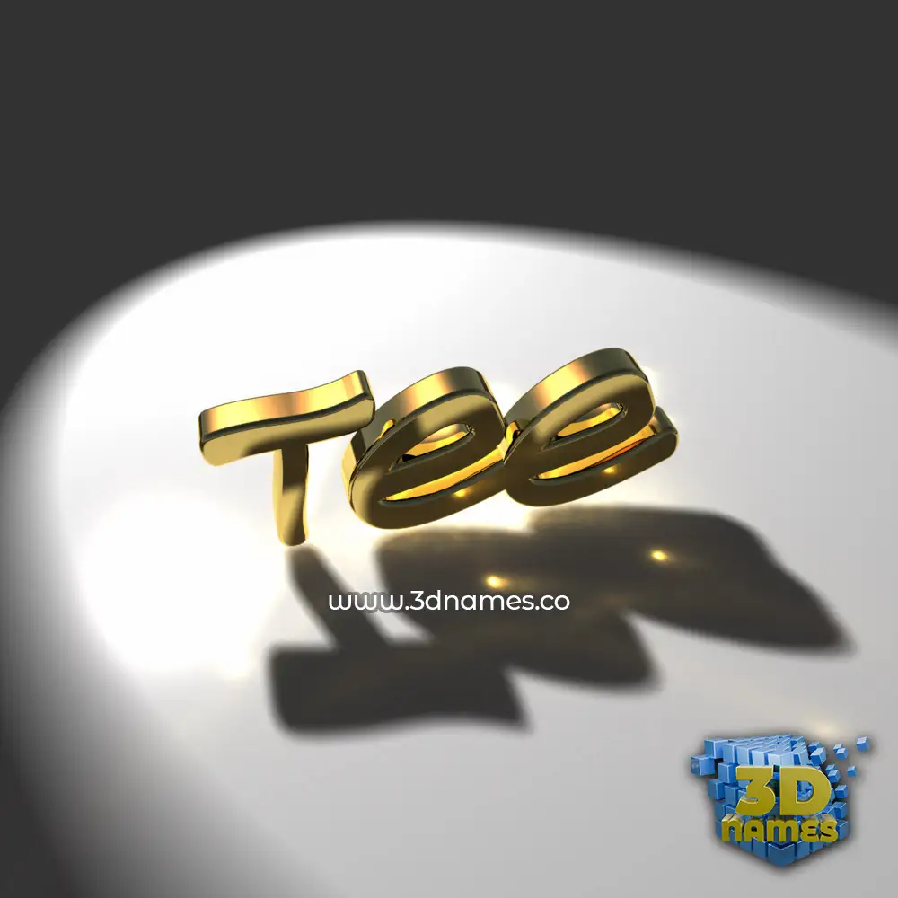 tee in Gold Shine style - 3D name wallpaper