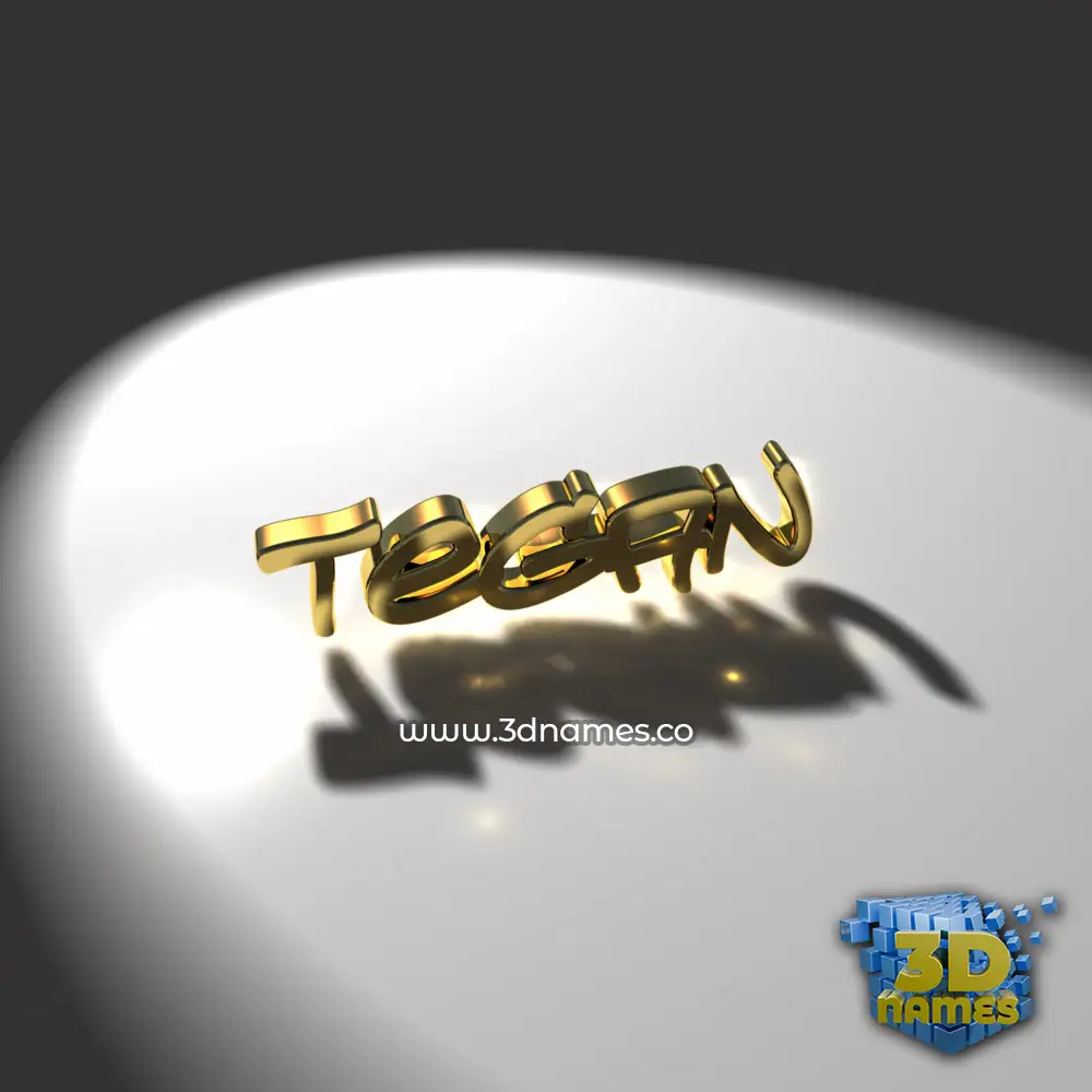 tegan in Gold Shine style - 3D name wallpaper