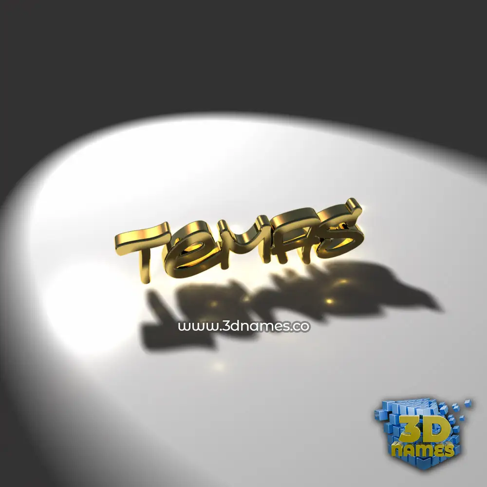 temas in Gold Shine style - 3D name wallpaper