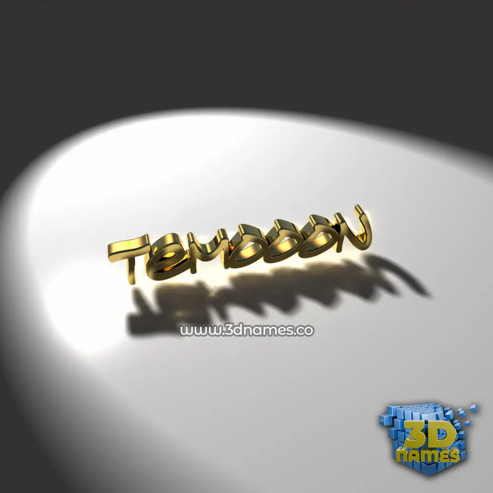 temooon in Gold Shine style - 3D name wallpaper