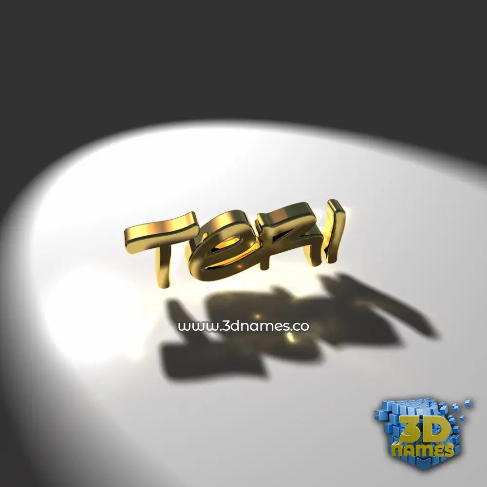 teri in Gold Shine style - 3D name wallpaper