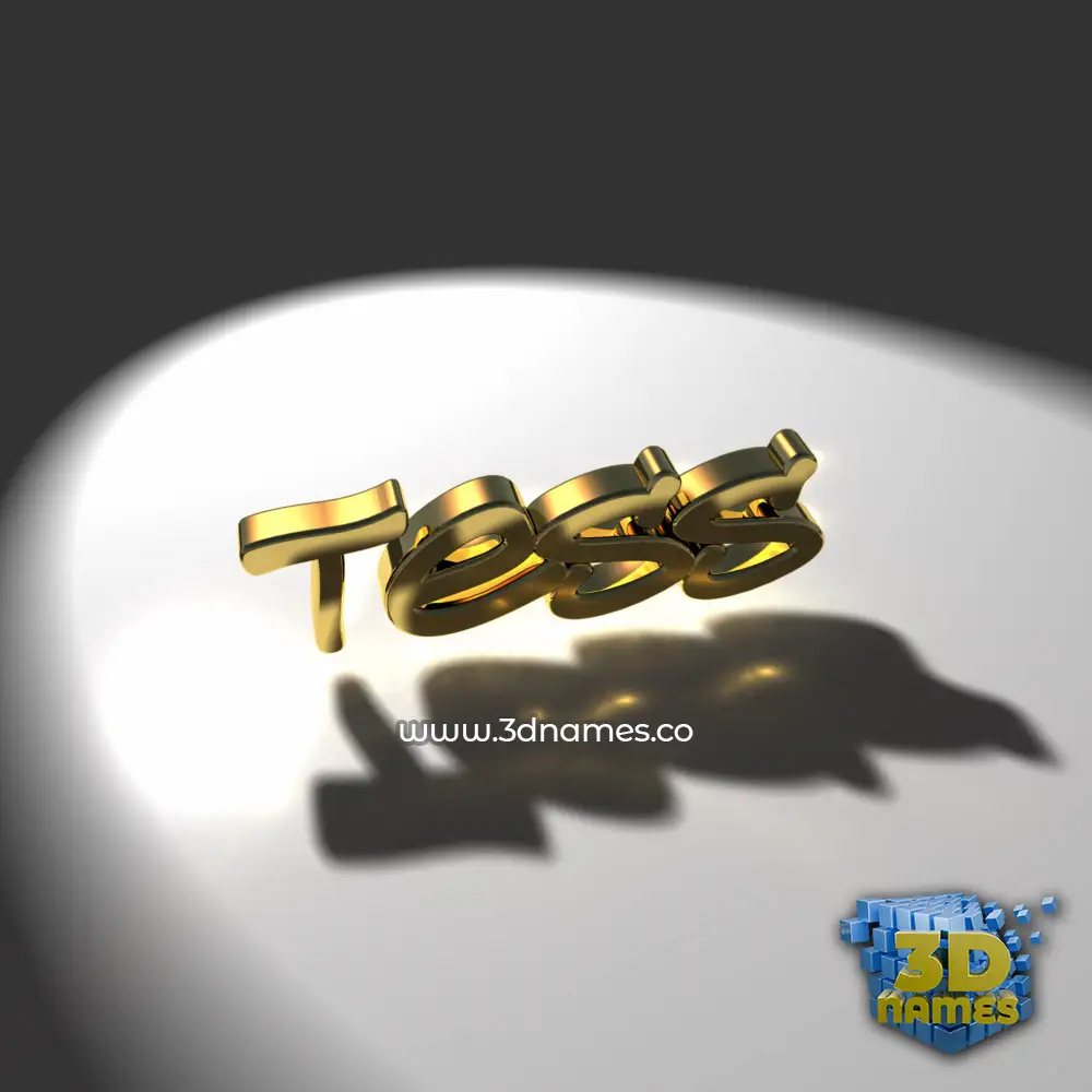 tess in Gold Shine style - 3D name wallpaper