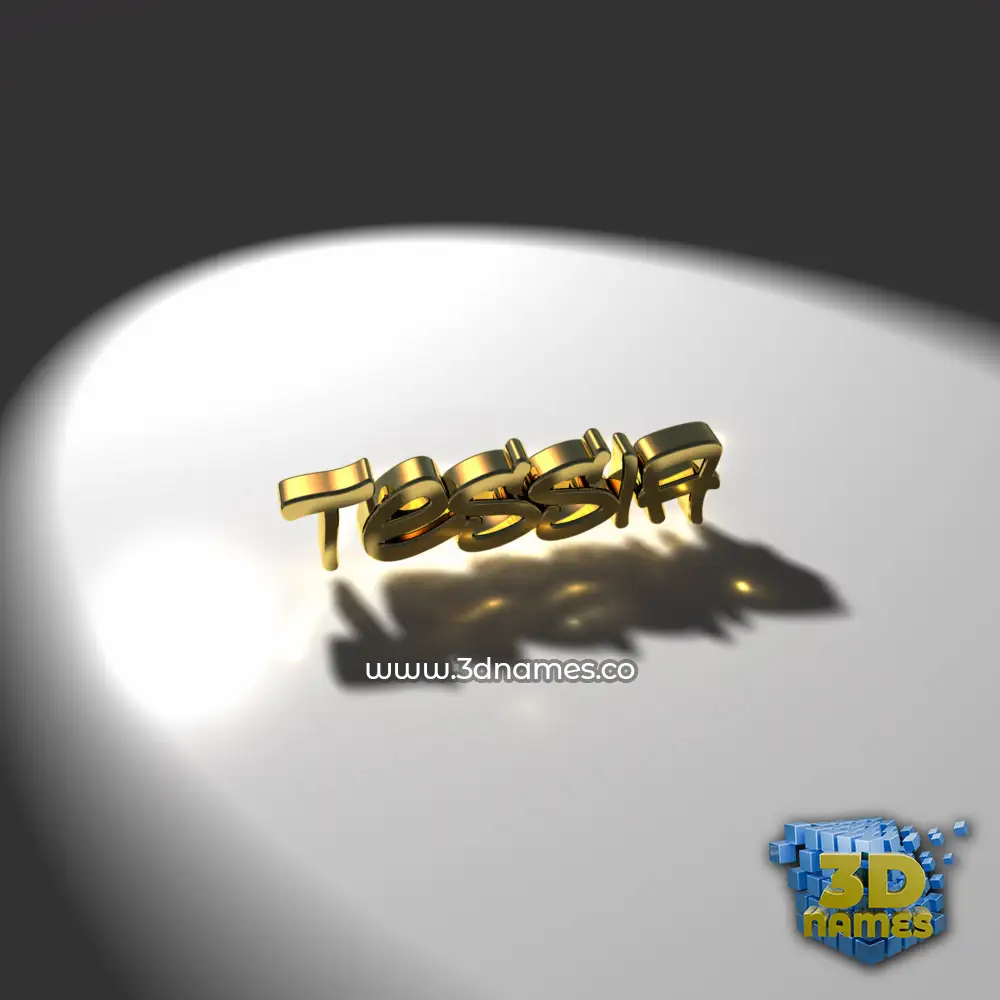 tessia in Gold Shine style - 3D name wallpaper