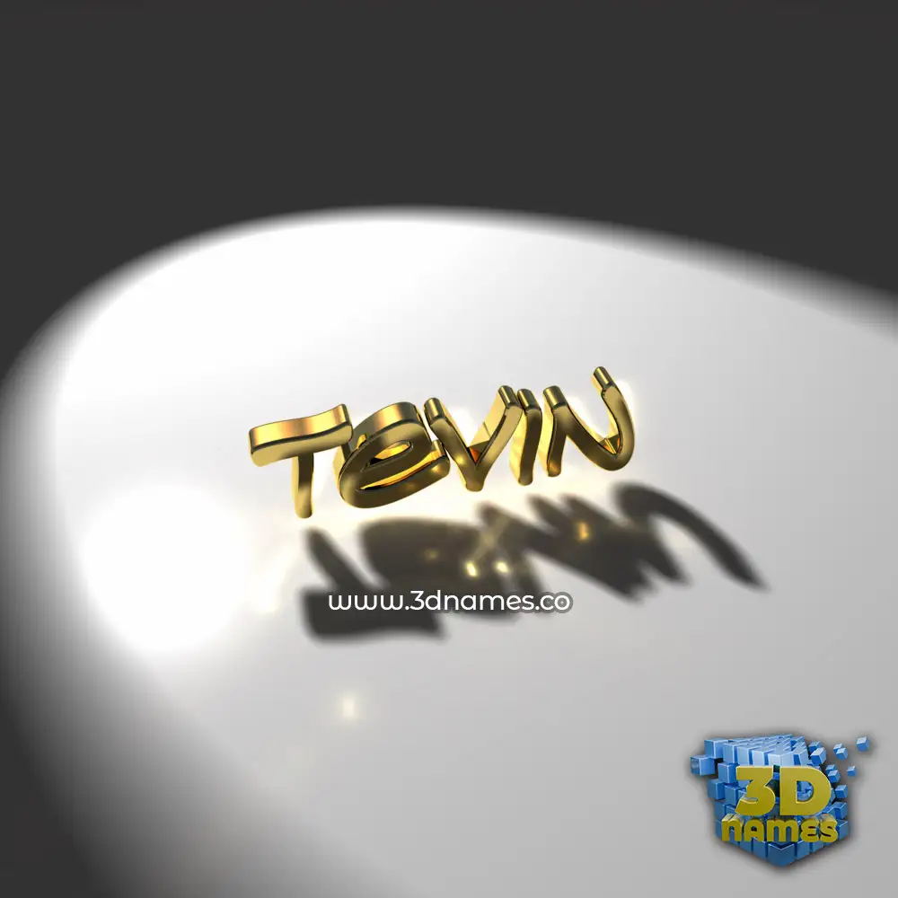 tevin in Gold Shine style - 3D name wallpaper