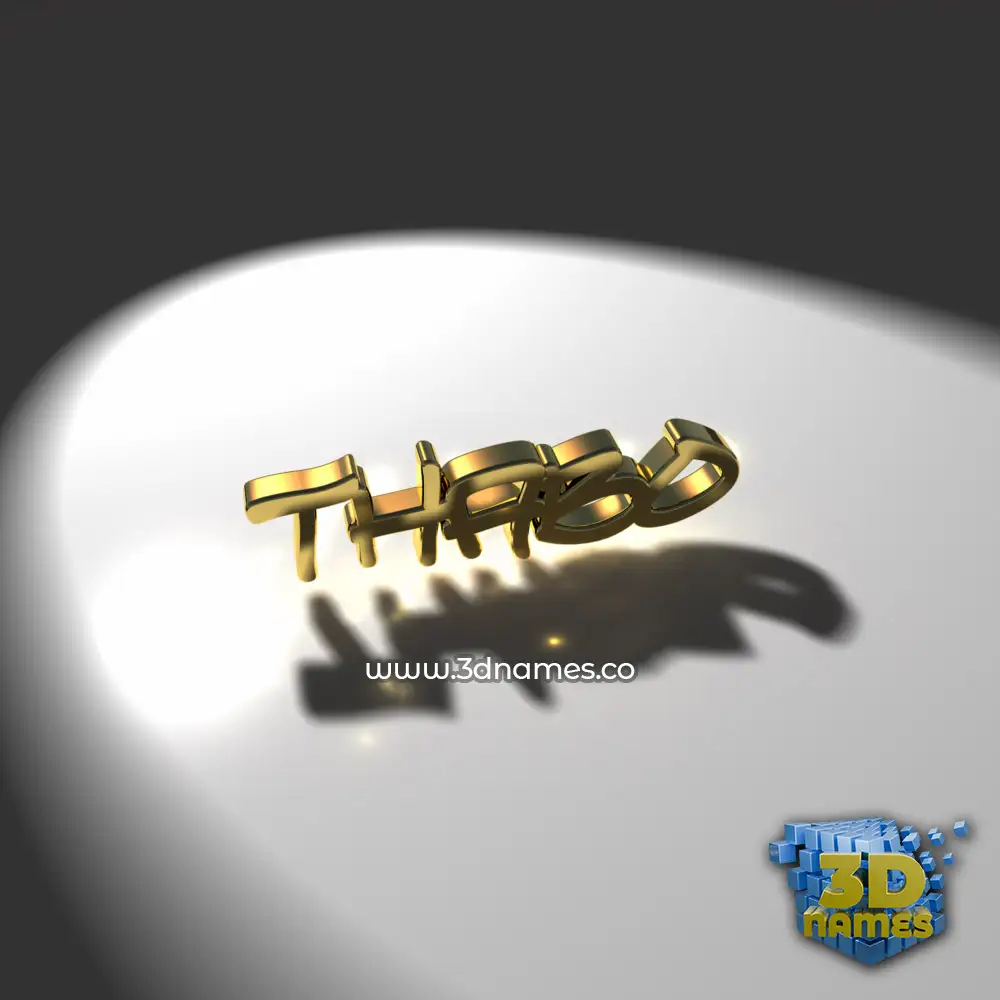thabo in Gold Shine style - 3D name wallpaper