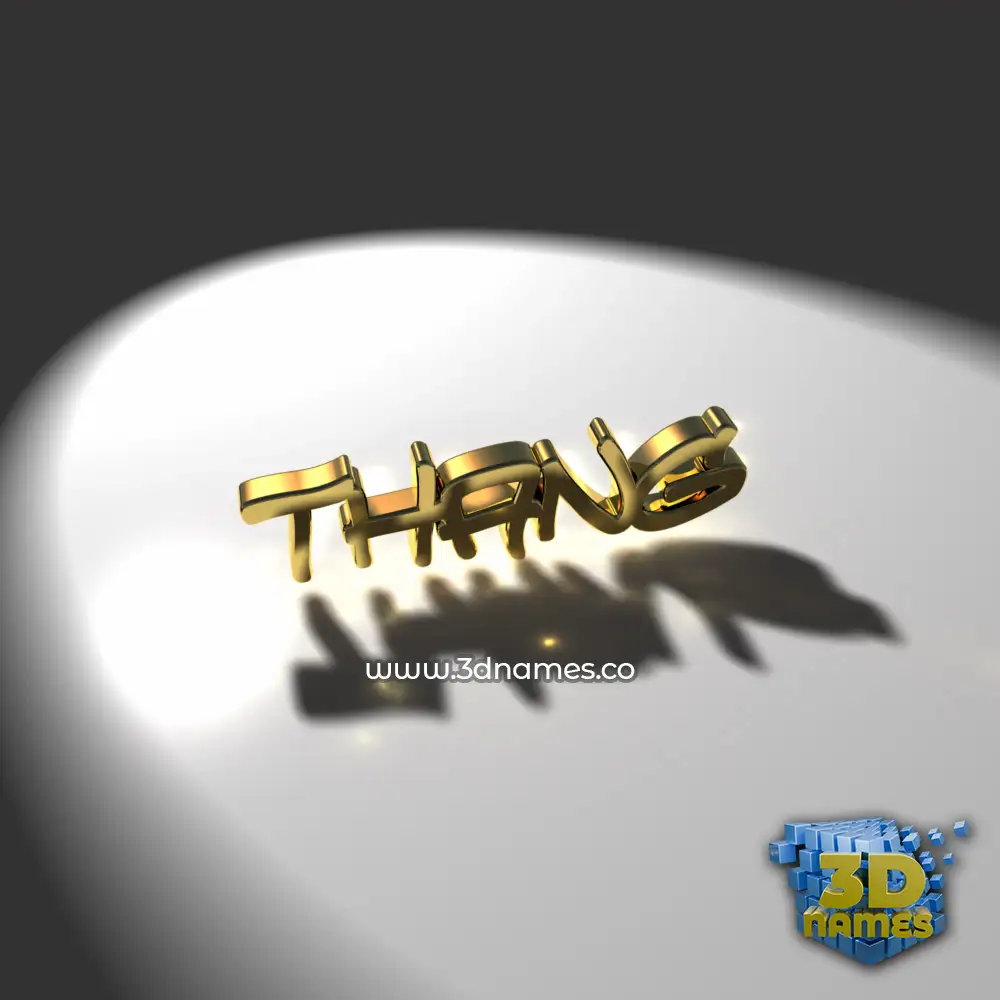 thang in Gold Shine style - 3D name wallpaper