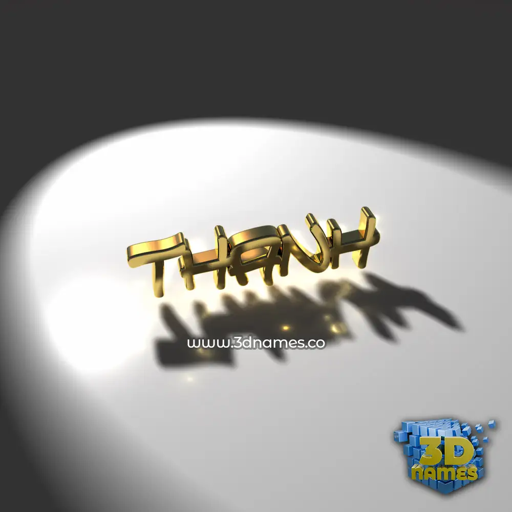 thanh in Gold Shine style - 3D name wallpaper