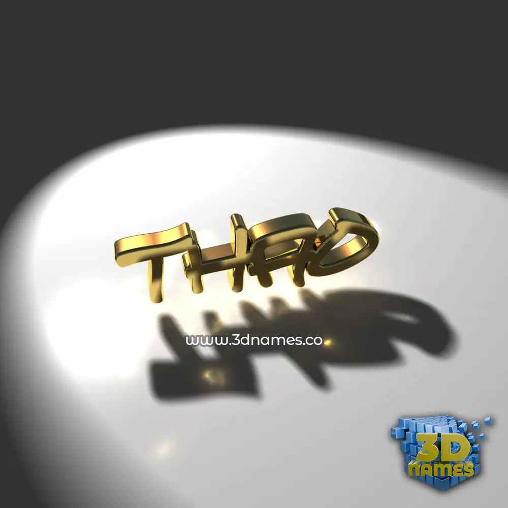 thao in Gold Shine style - 3D name wallpaper